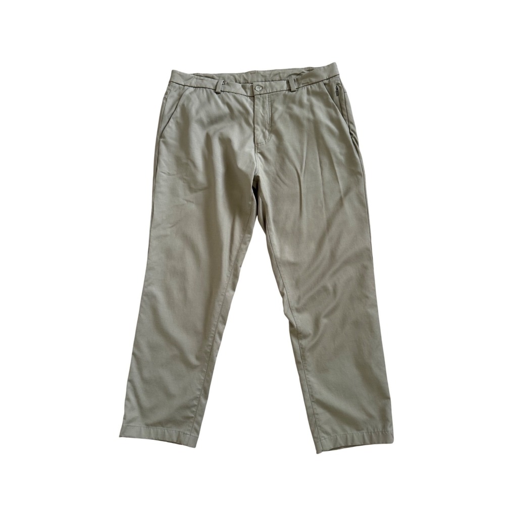 Lululemon Commission Slim Pant Mens 36 Sage Green Chino Trousers 27.5 Inseam